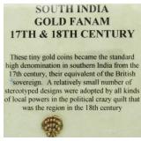 South India Gold Fanam *17th-18th Century