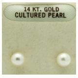 14kt Gold Cultured Pearl Earrings