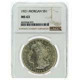 1921 MS63 Morgan Silver Dollar