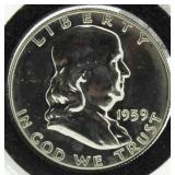 1959 Franklin Proof Silver Half Dollar