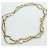 14kt Gold 18" Rope Necklace