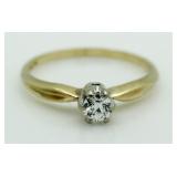 14kt Gold Brilliant 1/5 ct Diamond Solitaire Ring