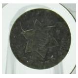 1853 Silver 3 Cent Piece