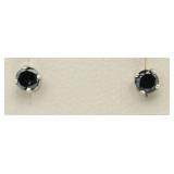 14kt Gold 1/4 ct Black Diamond Earrings