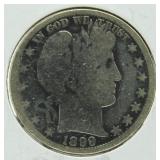 1899-O Barber Silver Half Dollar