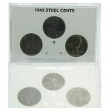 (2) 1943 Steel Cent Mint Sets