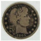 1895 Barber Silver Quarter