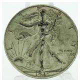 1941 AU Walking Liberty Silver Half Dollar