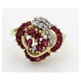 18kt Gold 2.25 ct Genuine Ruby & Diamond Ring