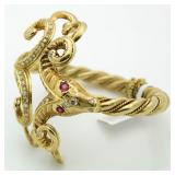 18kt Gold Antique Ruby & Diamond Bracelet