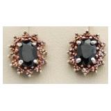 Onyx & Diamond Estate Earrings