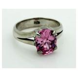 Stunning Pink Sapphire Oval Dinner Ring