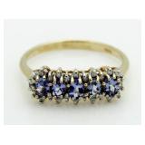 14kt Gold Genuine 1.25 ct Tanzanite & Diamond Ring