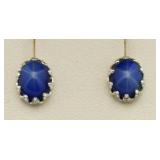 Elegant Star Sapphire Earrings