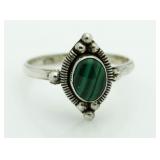 Gorgeous Malachite Cabochon Ring