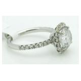 14kt Gold Brilliant 2.62 ct Diamond Solitaire Ring