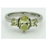 Solid Platinum 1.50 ct Fancy Yellow Diamond Ring