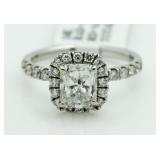 14kt Gold Radiant Cut 1.78 ct Diamond Ring