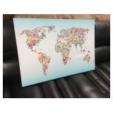 World Map On Canvas