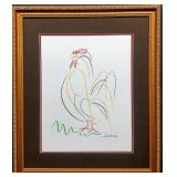 "Rooster" Silk Screen by Picasso