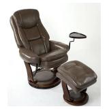 Designer Swivel Base Recliner & Ottoman