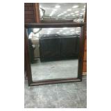 Large wood framed mirror