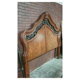 Very elegant king headboard with metal scroll work