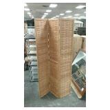 Three panel wicker screen