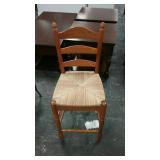 Wood and wicker counter height stools