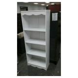 White book shelf