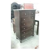 Very nice dark brown high chest