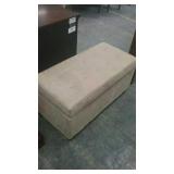 Plush storage bench