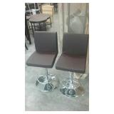 Brown gas lift bar stools