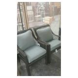 Patio chairs, wicker style