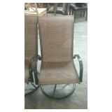 Cloth seat patio swivel chairs