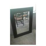 Dark brown wood mirror