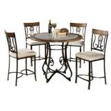 Ashley D314 Bar Table & 4 Bar Stools