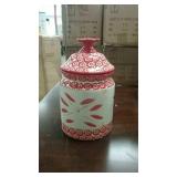 Temptations cookie jar, red