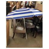 Blue & White Striped Umbrella