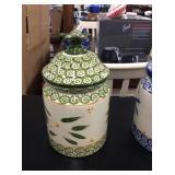 Temptations Green Cookie Jar