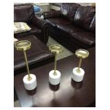 Ashley 3 Pc Marble Candle Holders