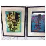 Mid Century Abstract Cat Art MSRP $185 Each