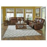 Ashley u766 LEATHER Reclining Sofa & Loveseat