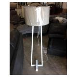 Ashley White Metal Floor Lamp