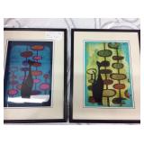 Mid Century Abstract Cat Art MSRP $185 Each