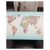 World Map On Canvas