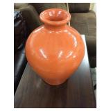 Orange Smooth Textured Glass Vase