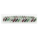 Genuine 8.00 ct Gemstone & Diamond Bracelet