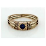 14kt Gold Tanzanite & Diamond Ring