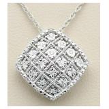 Cushion Cut Diamond Pendant